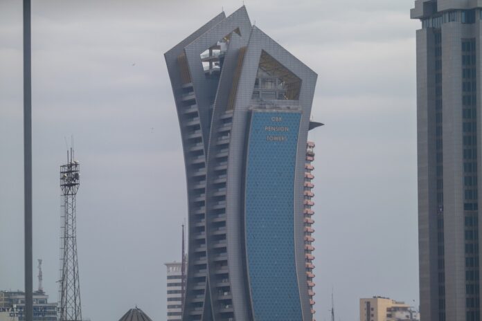 Edificio de pensiones del banco central de Kenia